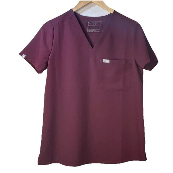 Figs Technical Collection Plum Color Scrubs Top Women's Size Small medical - Picture 1 of 7